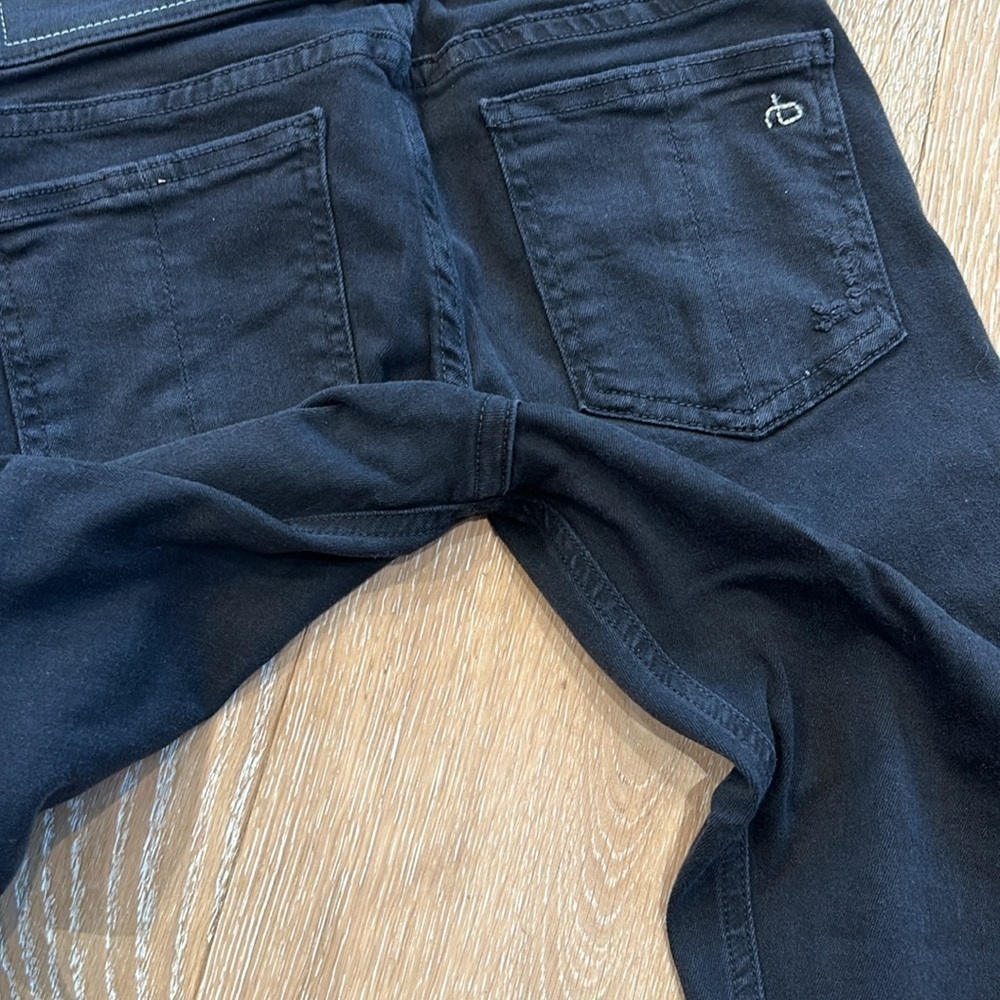 Rag & bone Distressed Black Legging Skinny Jeans - Picture 12 of 12